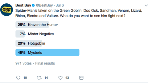 Best Buy 'Who Do You Want to See Him Fight Next?' Twitter Update